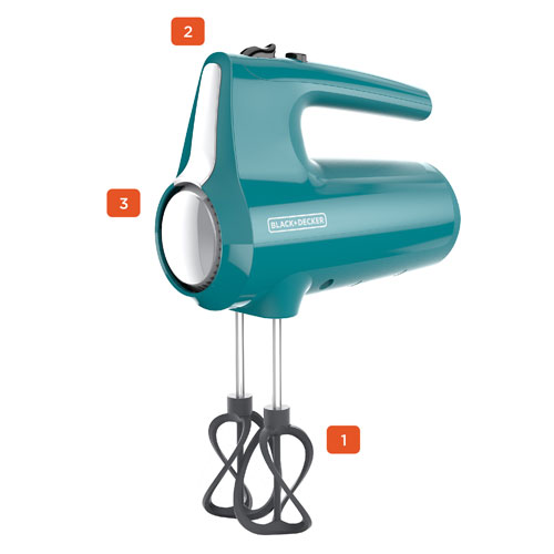 Performance HELIX Premium Hand Mixer Teal BLACK DECKER